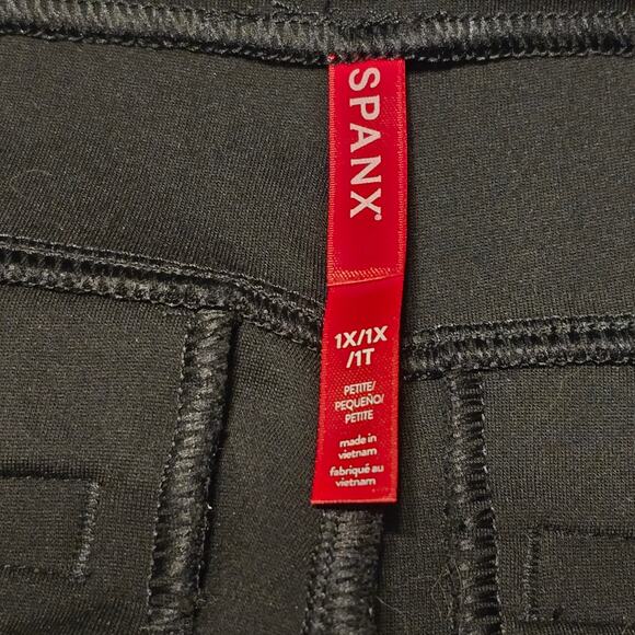 Spanx The Perfect Pant High Rise Womens 1X Black Flare Pullon Stretch Neutral - Picture 3 of 12